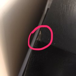 Furniture & Matress Express - A junk of wood missing from the installer