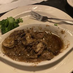 Beef tips with added mushrooms they forgot.