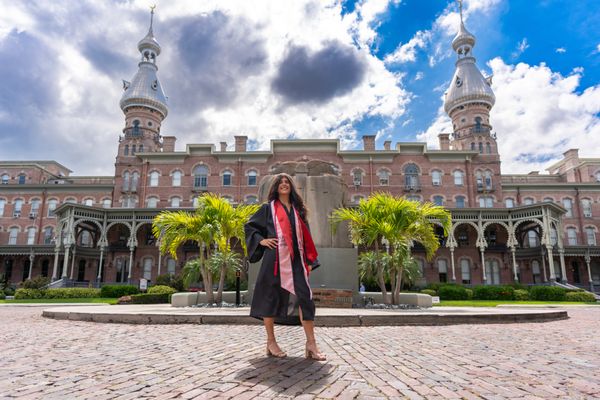 Graduation Portrait Session – University of Tampa - This graduation session took place on the beautiful campus of the University of Tampa. The stunning architecture and palm-lined walkways created the perfect backdrop to capture this important milestone.
We focused on combining posed and candid shots to reflect the graduate’s personality and excitement. The session lasted one hour and included multiple outfit and location changes to offer a variety of looks.
All photos were professionally edited and delivered in high-resolution via an online gallery. Graduation Portrait Session – University of Tampa - This graduation session took place on the beautiful campus of the University of Tampa. The stunning architecture and palm-lined walkways created the perfect backdrop to capture this important milestone.
We focused on combining posed and candid shots to reflect the graduate’s personality and excitement. The session lasted one hour and included multiple outfit and location changes to offer a variety of looks.
All photos were professionally edited and delivered in high-resolution via an online gallery.