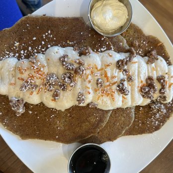 Perk Up Kitchen - Carrot cake pancakes - Breakfast & Brunch Near Me - Bloomington, Minnesota
