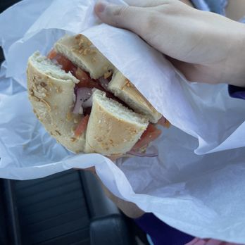 Bagel Tyme - Lox on onion bagel - Bagels Near Me - Merced, California