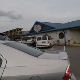 a car parked in a parking lot