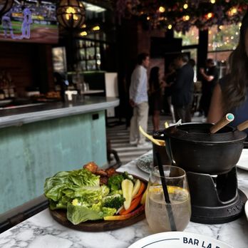 Bar La Rue - Cheese Fondue and a raspberry drink! - Bars Near Me - Chicago, Illinois