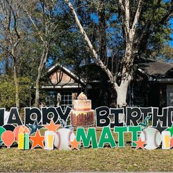 Bright Colors Yard - Your husband or father is worth celebrating!!!