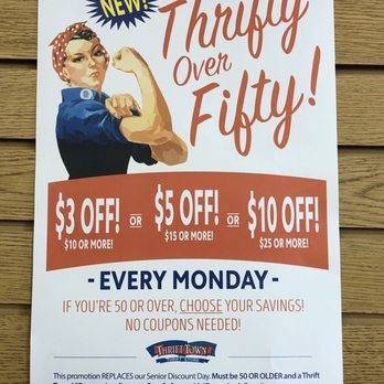 Thrift Town - Discounts for people over 50 on Mondays! - Used, Vintage & Consignment Near Me - Sacramento, California Thrift Town - Discounts for people over 50 on Mondays! - Used, Vintage & Consignment Near Me - Sacramento, California