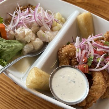 Inkawasi Peruvian Restaurant - Fried fish and ceviche together. - Latin American Near Me - Bradenton, Florida