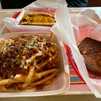 Pop's Frozen Custard - a sandwich and fries - Ice Cream & Frozen Yogurt Near Me - Menomonee Falls, Wisconsin