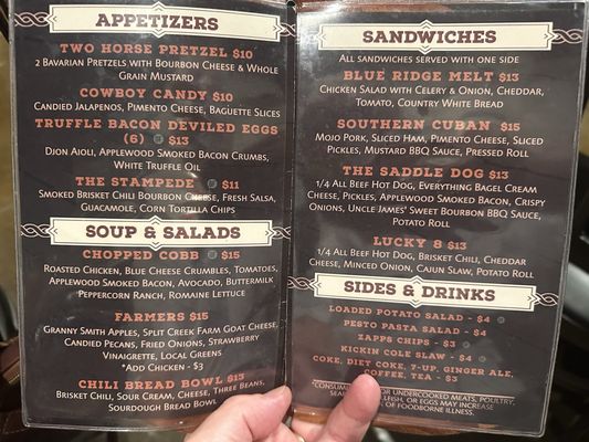 Menu photo 1 Two Horse Distillery Seneca, SC