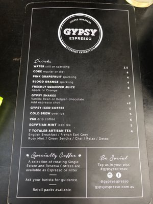Menu photo 2 Gypsy Espresso Potts Point, NSW Menu photo 2 Gypsy Espresso Potts Point, NSW
