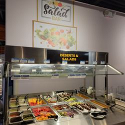 Maharaja Indian Cuisine - Salad, condiments, fruit, rice & mango pudding and mini desserts