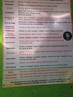 Menu photo 5 Sonoran Delights Tucson, AZ
