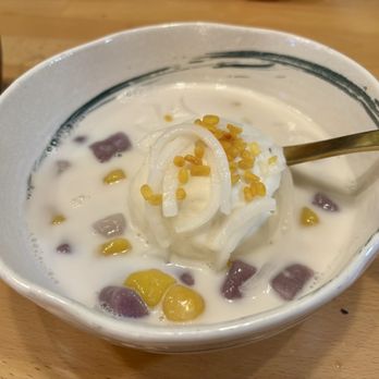 Manaao - RICE BALLS IN COCONUT CREAM COCONUT ICE CREAM - Thai Near Me - Tustin, California Manaao - RICE BALLS IN COCONUT CREAM COCONUT ICE CREAM - Thai Near Me - Tustin, California