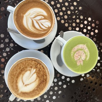 Urth Caffé-Pasadena - Cappuccino and matcha rose latte. - Cafes Near Me - Pasadena, California Urth Caffé-Pasadena - Cappuccino and matcha rose latte. - Cafes Near Me - Pasadena, California