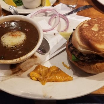 The Bayou - The garlic Bayou Burger and gumbo. I scraped the cheese off of the burger. Burger was awesome. Gumbo was good enough that I ate most of it. - Cajun/Creole Near Me - Salt Lake City, Utah The Bayou - The garlic Bayou Burger and gumbo. I scraped the cheese off of the burger. Burger was awesome. Gumbo was good enough that I ate most of it. - Cajun/Creole Near Me - Salt Lake City, Utah
