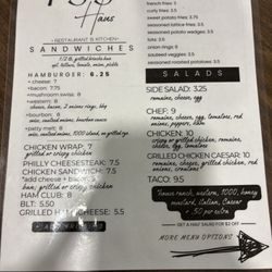 Barry Cafe - Menu front