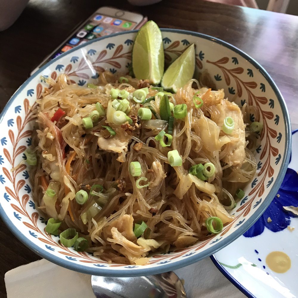 Karenderya - Pansit Bihon. "Rice sticks noodles mixed with vegetables, pork and chicken." - Filipino Near Me - Nyack, New York Karenderya - Pansit Bihon. "Rice sticks noodles mixed with vegetables, pork and chicken." - Filipino Near Me - Nyack, New York