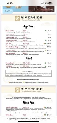 Menu photo 5 Riverside Korean Restaurant Covington, KY Menu photo 5 Riverside Korean Restaurant Covington, KY
