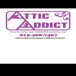 Attic Addict Upscale Resale & Zippers Family Clothing - Business card
