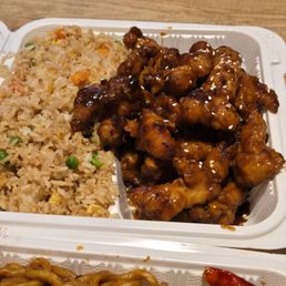 Sesame Crispy Chicken with Fried Rice Sesame Crispy Chicken with Fried Rice
