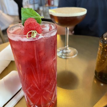 Little Hen - Raspberry tea mocktail and espresso martini - Breakfast & Brunch Near Me - Weston, Florida