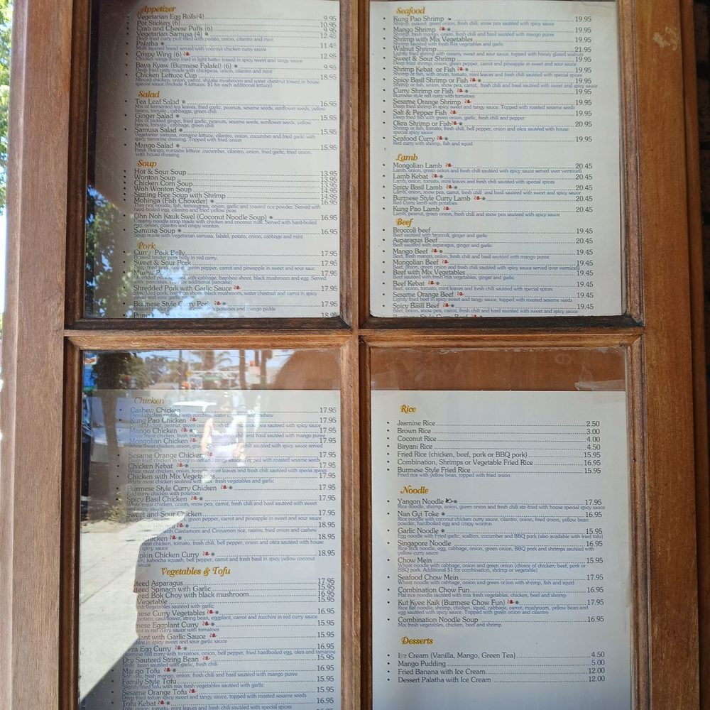 Yangon - Menu - Chinese Near Me - Burlingame, California Yangon - Menu - Chinese Near Me - Burlingame, California
