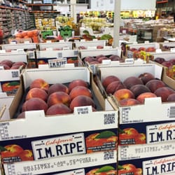 Costco - Boxes of peaches