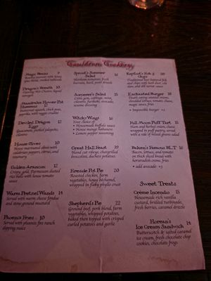 Menu photo 1 Wizards & Wands San Francisco, CA Menu photo 1 Wizards & Wands San Francisco, CA