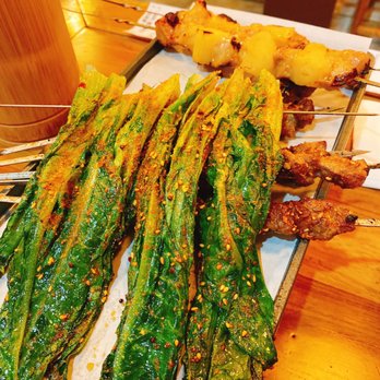 Dynasty BBQ - veggie skewer A菜 Hawaiian chicken skewer 夏威夷鸡肉（personally don't recommend) - Chinese Near Me - Newark, California