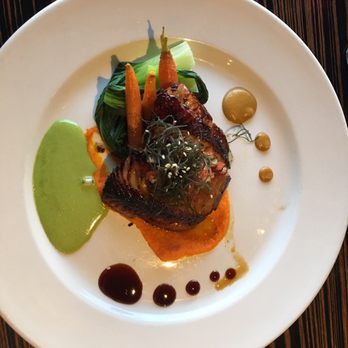 Roy's Kaanapali - Tender butterfish! The vegetables and sweet potato mash are underneath the fish. - Hawaiian Near Me - Lahaina, Hawaii Roy's Kaanapali - Tender butterfish! The vegetables and sweet potato mash are underneath the fish. - Hawaiian Near Me - Lahaina, Hawaii