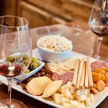 Wilson Family Winery - Charcuterie Board and wines are to die for, we love this place.  Enjoy - Wine Tasting Room Near Me - Lodi, California