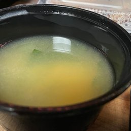 Miso soup was pretty good. Not as intense as I have had before but good. Miso soup was pretty good. Not as intense as I have had before but good.