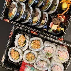 Mama Shim - Bulgogi Gimbap and California Rolls.