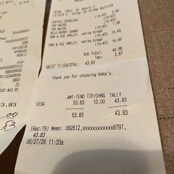Keke's Breakfast Cafe - Receipt of refund but my account hasn't been credited as of 7/1/26 incident was 6/27/26 - Breakfast & Brunch Near Me - Sanford, Florida Keke's Breakfast Cafe - Receipt of refund but my account hasn't been credited as of 7/1/26 incident was 6/27/26 - Breakfast & Brunch Near Me - Sanford, Florida