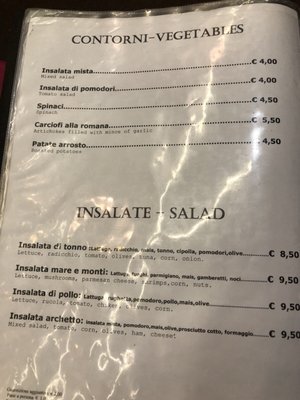 Menu photo 3 L'Archetto di Cavour Rome, RM