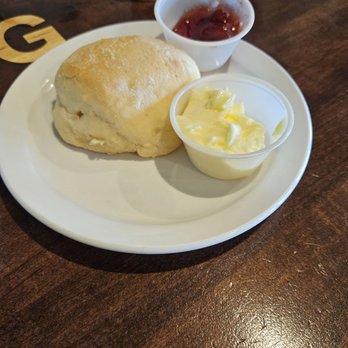 The Mug and Company Loomis - The biscuit (very good!) with butter and strawberry jam. - Breakfast & Brunch Near Me - Loomis, California The Mug and Company Loomis - The biscuit (very good!) with butter and strawberry jam. - Breakfast & Brunch Near Me - Loomis, California