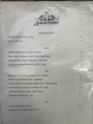 Menu photo 1 Amarone NY New York, NY