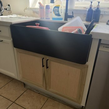 MW Mason Construction - Reinstalled doors days later with no paint and not matching the rest of the kitchen - Cabinetry Near Me - Camarillo, California MW Mason Construction - Reinstalled doors days later with no paint and not matching the rest of the kitchen - Cabinetry Near Me - Camarillo, California
