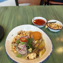 Their special ceviche with fish and octopus and leche de tigre