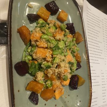 Benchmark Restaurant - Beet, butternut squash, quinoa with salmon - American Near Me - Rosemont, Illinois