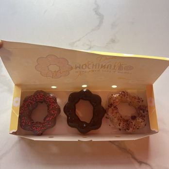 Mochinut - Roseville - Ube donut, chocolate, and red velvet - Hot Dogs Near Me - Roseville, California Mochinut - Roseville - Ube donut, chocolate, and red velvet - Hot Dogs Near Me - Roseville, California