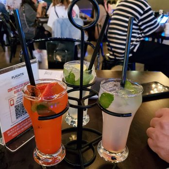 Flights - Happy Hour "Monito Flight." Clockwise from the top: classic, watermelon & strawberry, $10. - New American Near Me - Las Vegas, Nevada Flights - Happy Hour "Monito Flight." Clockwise from the top: classic, watermelon & strawberry, $10. - New American Near Me - Las Vegas, Nevada