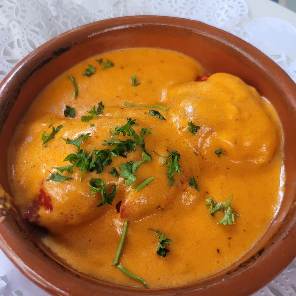 Amalia Cafe - Saltfish and potato stuffed pequillo peppers - Spanish Near Me - St Thomas, Virgin Islands Amalia Cafe - Saltfish and potato stuffed pequillo peppers - Spanish Near Me - St Thomas, Virgin Islands