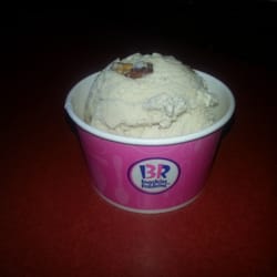 Free early bday scoop of pralines and cream.