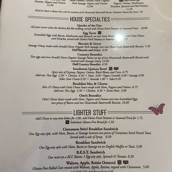 Otto's Place - Menu - New American Near Me - Galena, Illinois