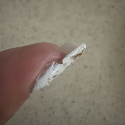 Cracked left acrylic nail just 5 hours after getting them done Cracked left acrylic nail just 5 hours after getting them done