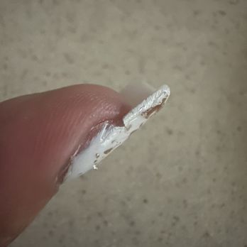 MILI NAIL - Cracked left acrylic nail just 5 hours after getting them done - Nail Salons Near Me - Mililani, Hawaii MILI NAIL - Cracked left acrylic nail just 5 hours after getting them done - Nail Salons Near Me - Mililani, Hawaii