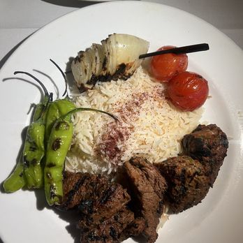Cafe Santorini - BEEF BROCHETTE SIDE CHICKEN BREAST KEBOB RIGATONCINI AL PESTO E POLLO FRIED CAULIFLOWER - Italian Near Me - Pasadena, California