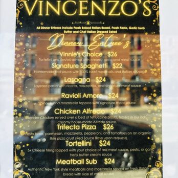 Vincenzo’s Cucina - The menu on 5/24/25 - Desserts Near Me - Prescott, Arizona Vincenzo’s Cucina - The menu on 5/24/25 - Desserts Near Me - Prescott, Arizona