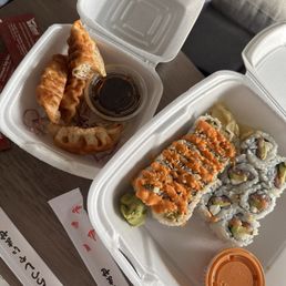 Gyoza Crunchy Spicy Salmon Roll Philly Roll