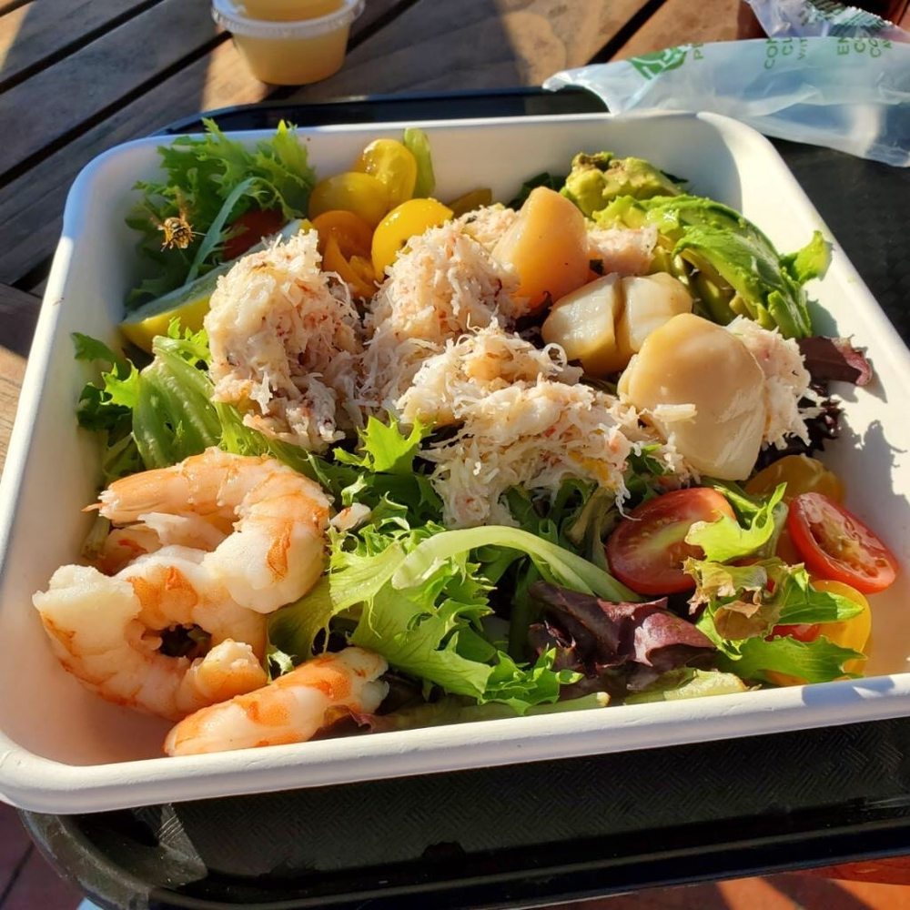 Packers Kitchen + Bar - Shrimp Louie Salad with scallops - Seafood Near Me - Blaine, Washington Packers Kitchen + Bar - Shrimp Louie Salad with scallops - Seafood Near Me - Blaine, Washington